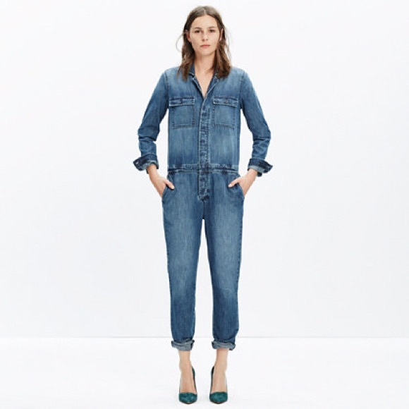 madewell jumpsuit denim